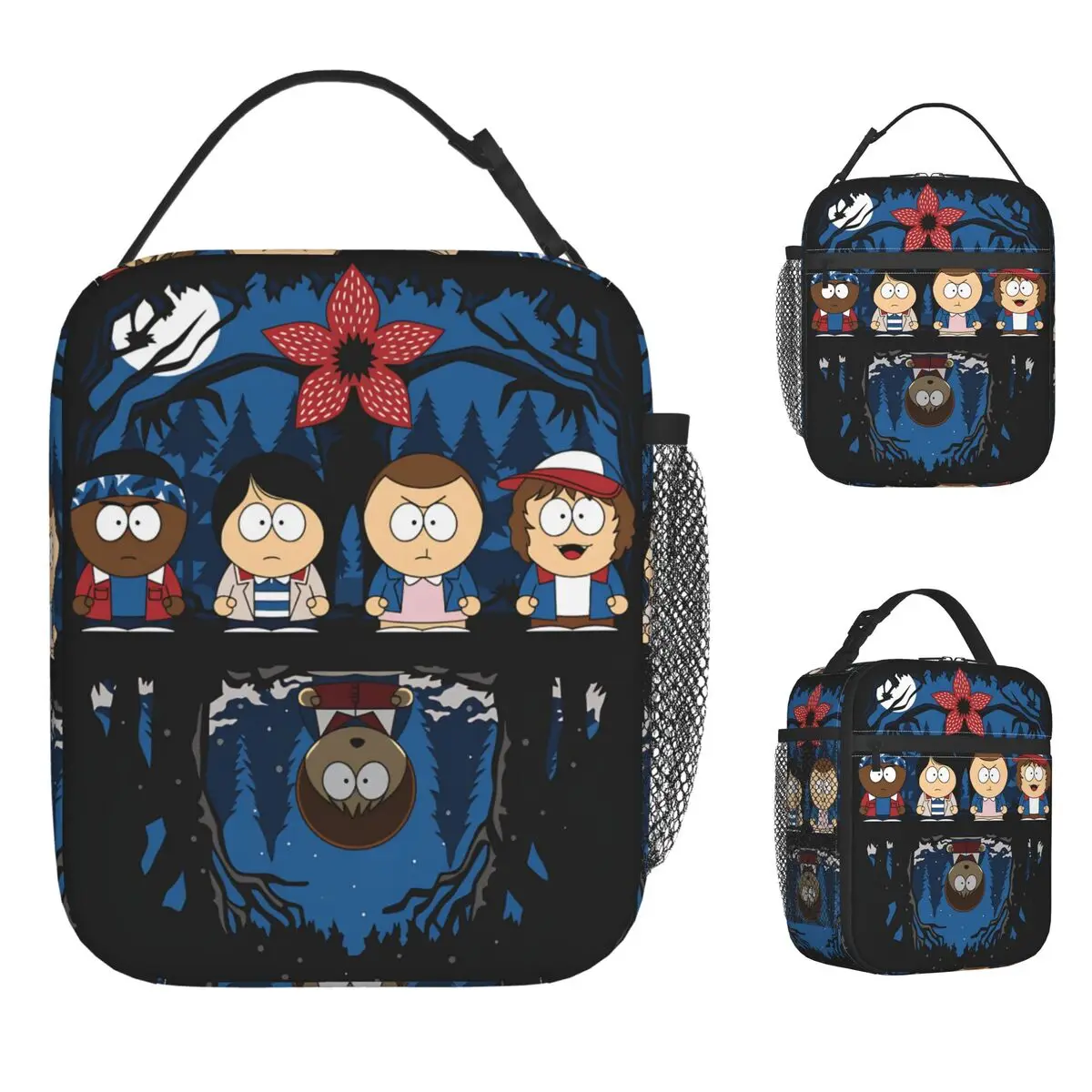 Stranger South Parks Lunch Bag Travel Lunch Box For Men Retro Print Thermal Lunch Bags Waterproof Portable Insulated Cooler Bag
