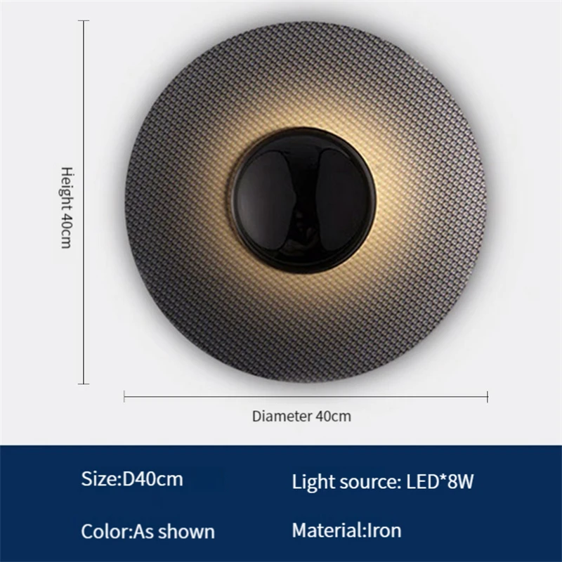 북유럽 미니멀리스트 LED 벽 램프 거실 침실 침대 옆 조명 천장 현대 둥근 검은 벽 촛대 복도 홈 장식