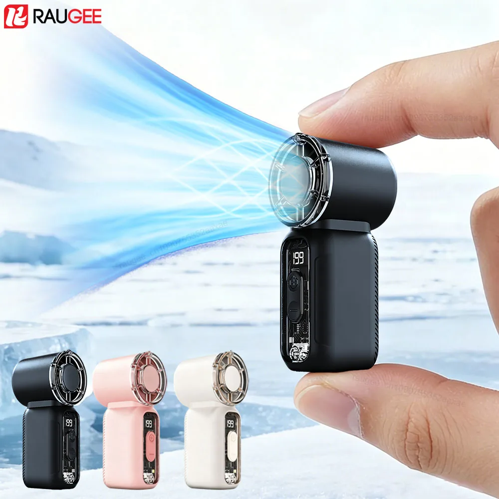 Portable Fan Rechargeable Mini Fan Small Pocket Fan With Flashlight 199 Speeds Adjustable Personal Fan for Outdoor Travel Office