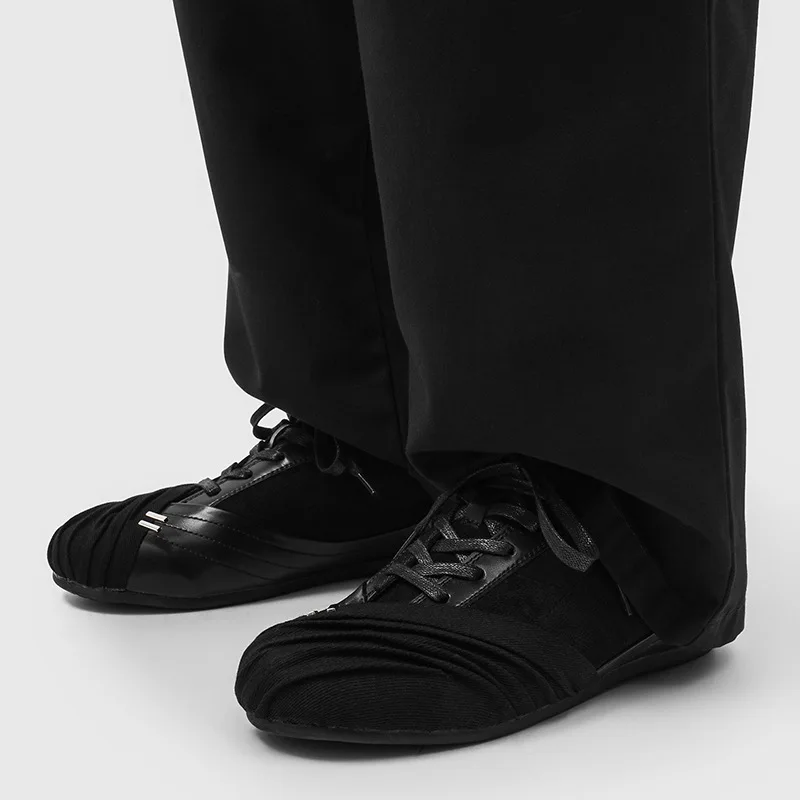 Men Fashion Sneakers Retro Round Toe Flat Bottom Tie Hundred Casual Shoes Comfortable Lightweight Soft Bottom Shoes Size 36-46