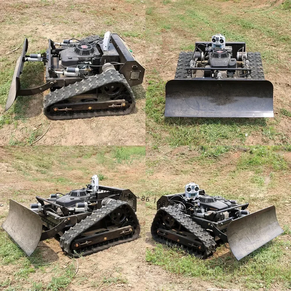 

Crawler Self Propelled zero Turn Remote Control Lawn Mowers with Snow Shovel