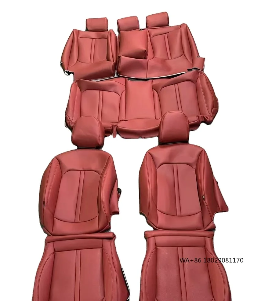 

Чехол на заказ для 5-местного сиденья автомобиля, роскошный чехол из натуральной кожи со средней частью, оригинальный чехол на сиденье