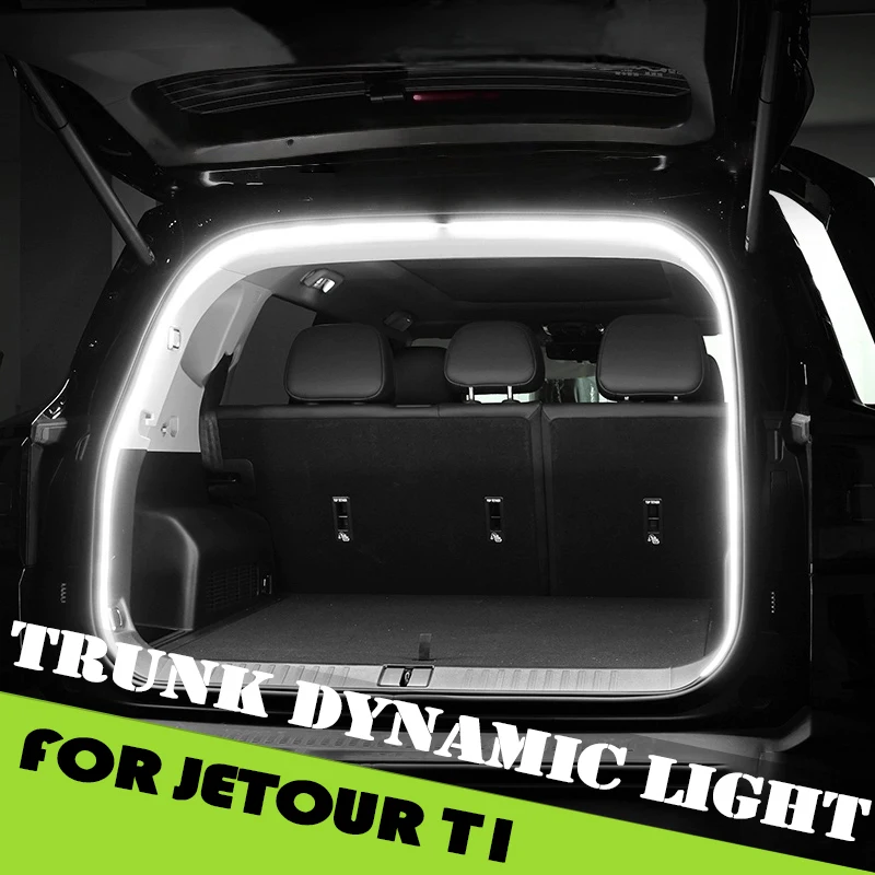 

Поточный светильник в багажник автомобиля, подходящий для Jetour Shanhai T1 2024 2025, автоматический динамический светильник в багажник, модификация атмосферного света, автомобильные аксессуары