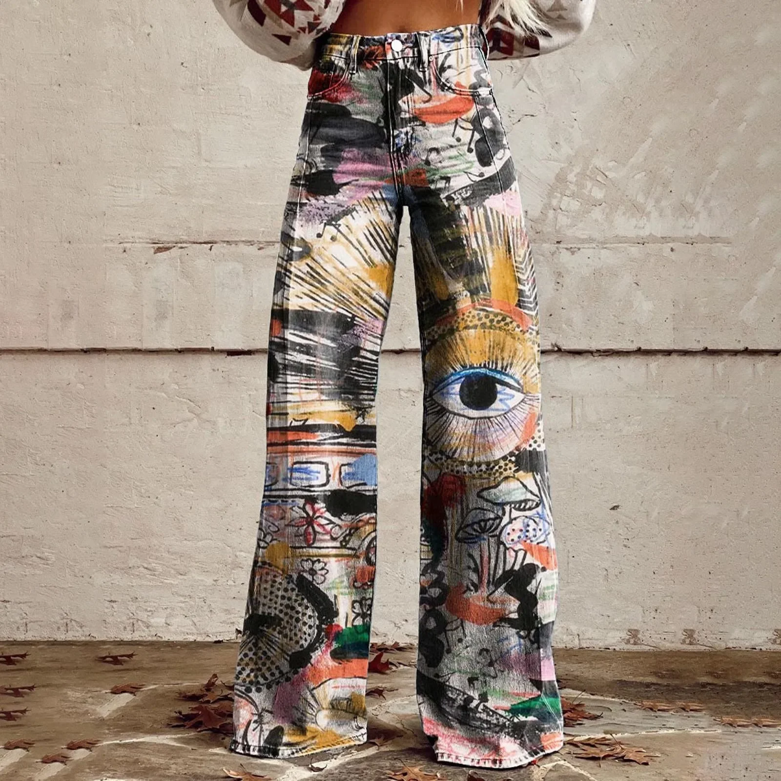 2025 Retroแฟชั่นกางเกงเอวสูงHigh Streetหลวมขากว้างกางเกงผู้หญิงHarajuku Y2kกางเกงยีนส์หลวมผู้หญิงStreetwear