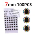 100 piezas plateadas de 7 mm