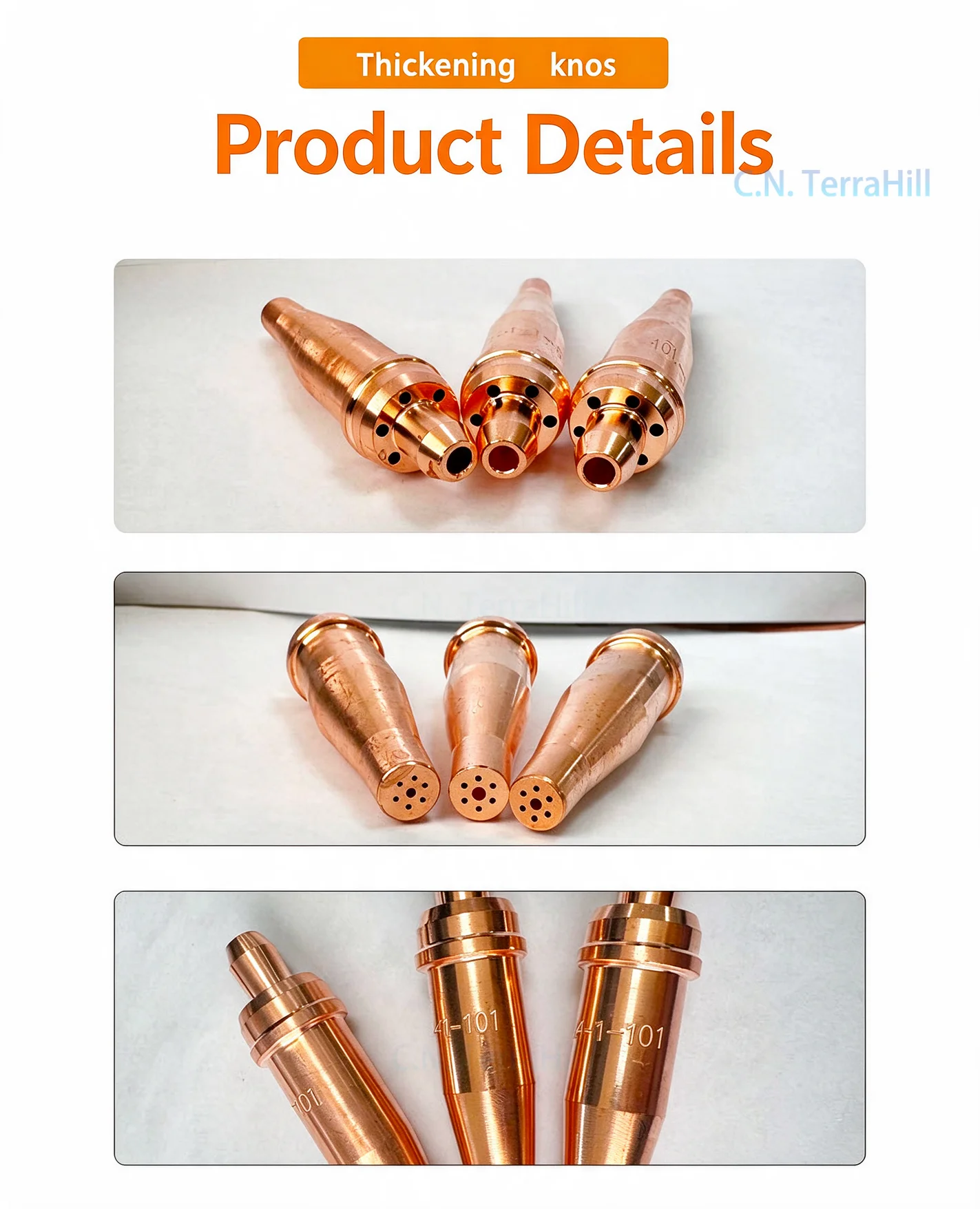 Victor Type Cutting Nozzle 1-101 Copper Acetylene Welding Torch Nozzle for Gas Cutting and Welding