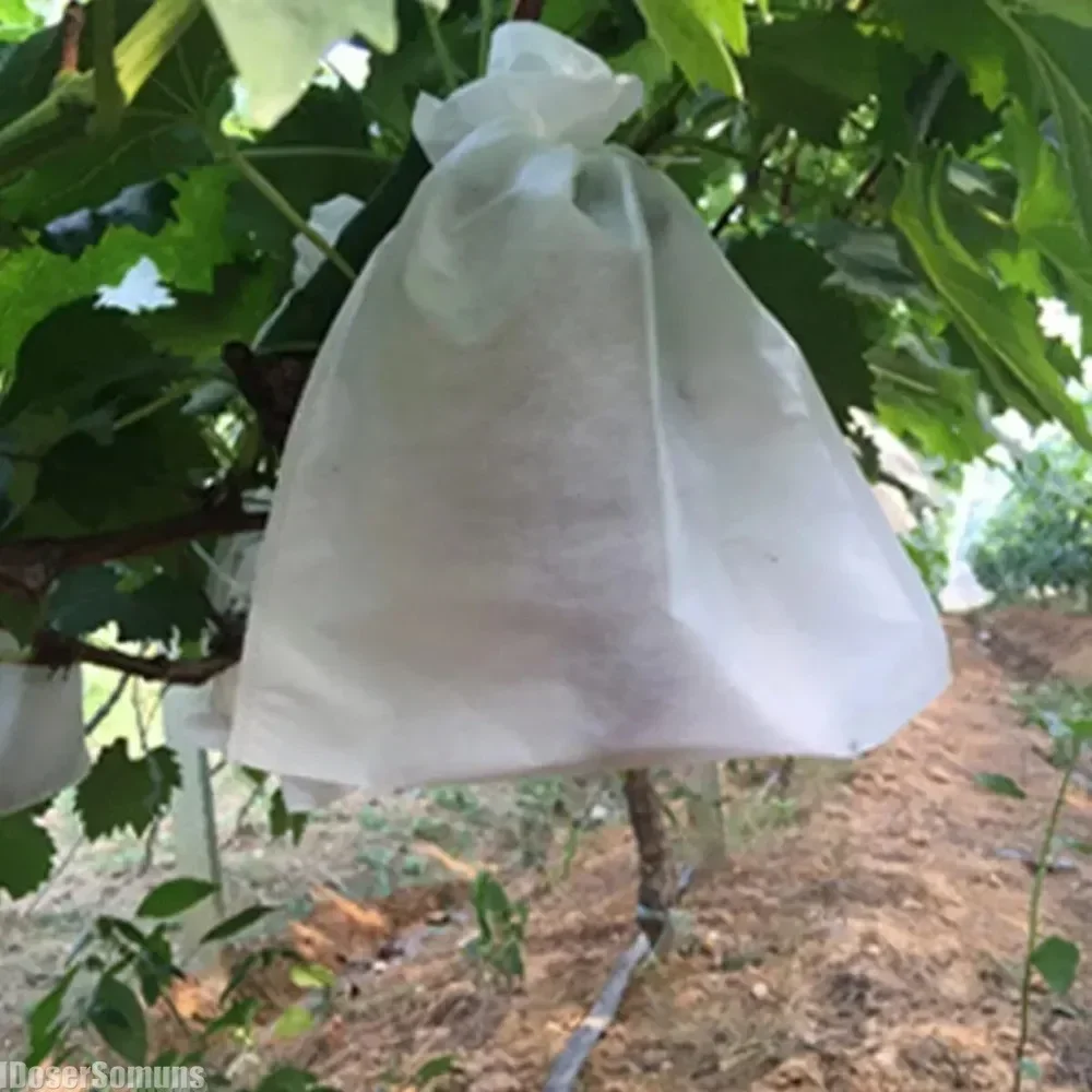 50/100Pcs Grapes Protection Bags Anti-Bird Insect Prevention Cover Fruit Vegetables Nonwoven Fabric Mesh Net Garden Supplies