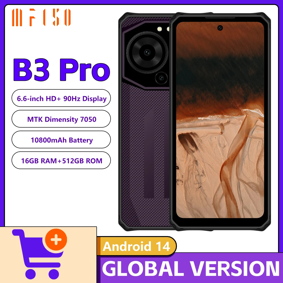 IIIF150 B3 Pro 5G Rugged Machine Dual Display MTK Demensity 7050 16GB+512GB 10800mAh 30W Charge Android 14 Ultra-Thin Rugged NFC