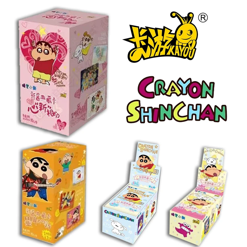 

KAYOU Crayon Shin-chan Series карты, заметная сумка, коллекционные карты аниме, загадочная коробка, настольные игры, игрушки, подарки на день рождения для детей