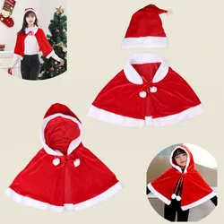 Christmas Girls/Ladies  Traditional Red Shawl, Hooded Shawl, Christmas Hat and Shawl，Halloween Girl Pumpkin/Witch Cloak