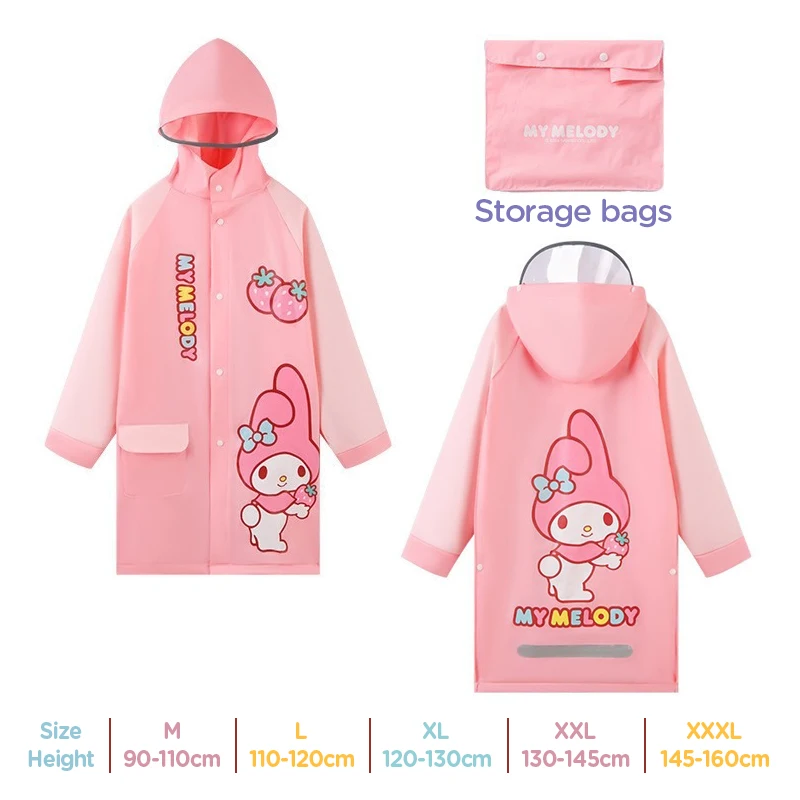 Amine Raincoat Stay Dry & Comfy Rainy Day Outdoor Walking Cycling Kids Poncho Hooded Jacket for Girls & Boys School Student