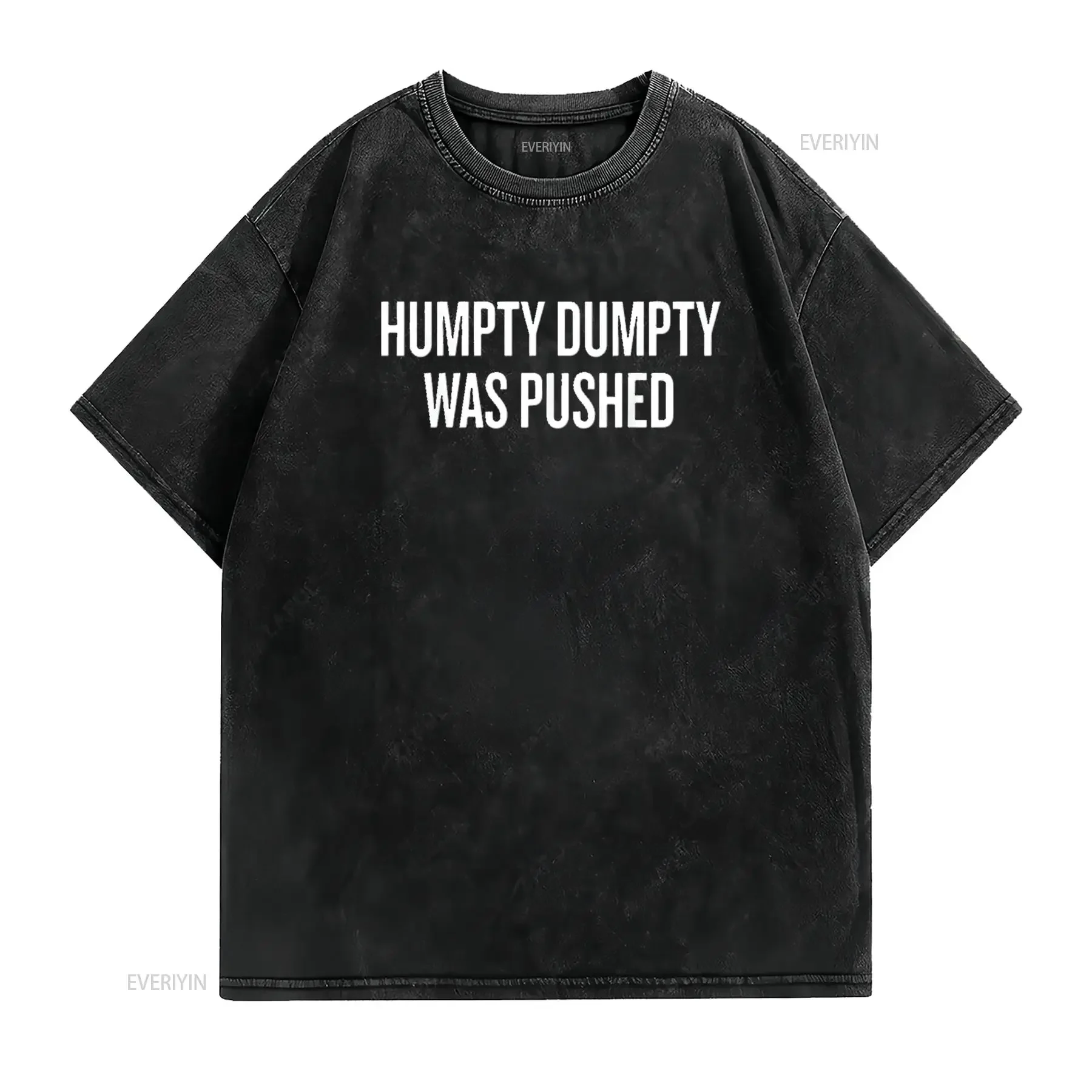 Mens Humpty Dumpty Was Pushed Halloween Christmas Funny C T Shirt Black Medium vintage Washed designer clothes Casual Slightly