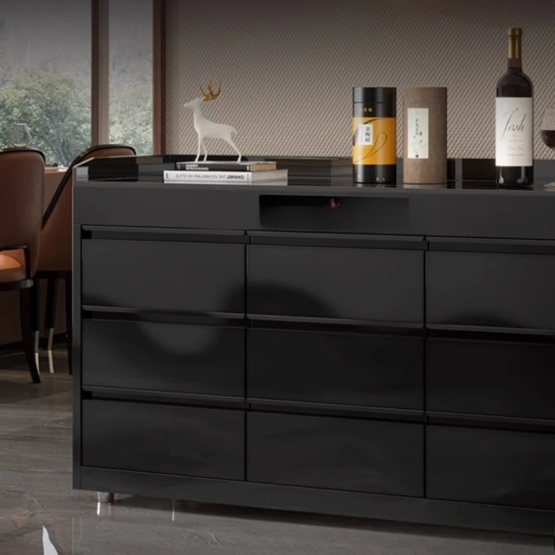 

Commercial dining side tea disinfection cabinet Slate countertop dining disinfection Double door multi-drawer tea cabinet