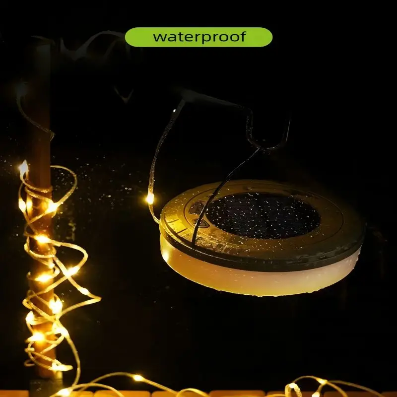 1/2PCS Solar Camping light Outdoor Atmosphere Waterproof Lamp Recyclable portable multicolour  LED Strip for Garden Tent Decor