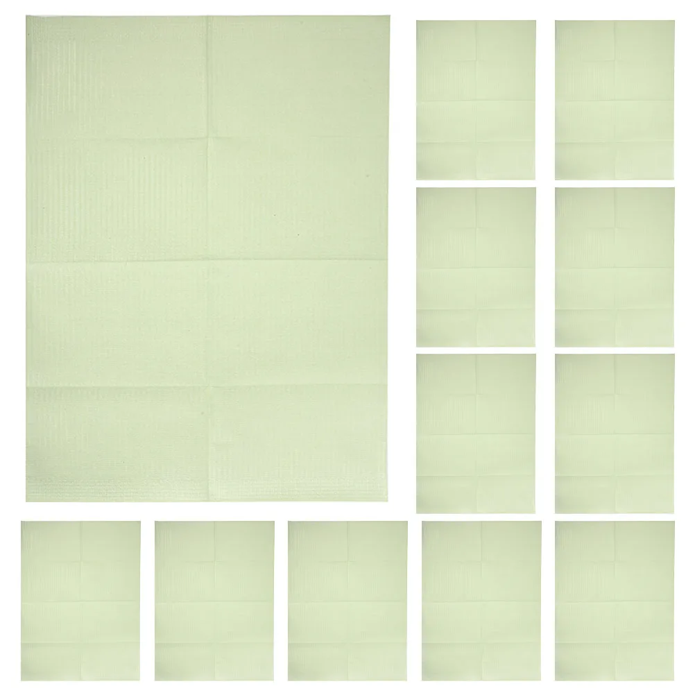 

20 Pcs Cleaning Gasket Makeup Remover Pads Cleansing Tattoo Supplies Paper Table Green Disposable Tattooing