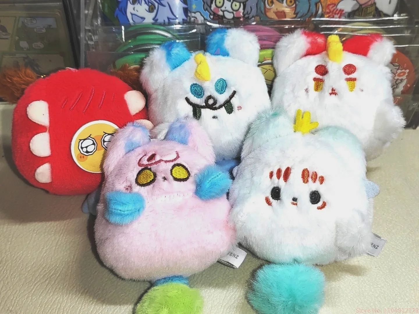 Fabulous Beasts Fluffy Ball Series Anime Figure Blind Box Mystery Box Doll Cute Mini Cartoon Pendant Desktop Decor Keychain Gift
