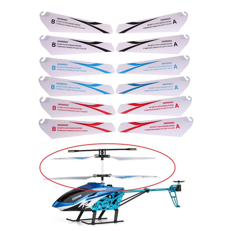 4 pièces 7.2/9CM lames de rechange ventilateurs accessoires pour R/C Mini hélicoptère Rotor Rc CH002 CH023 Drone jouets pièces de rechange remplacement