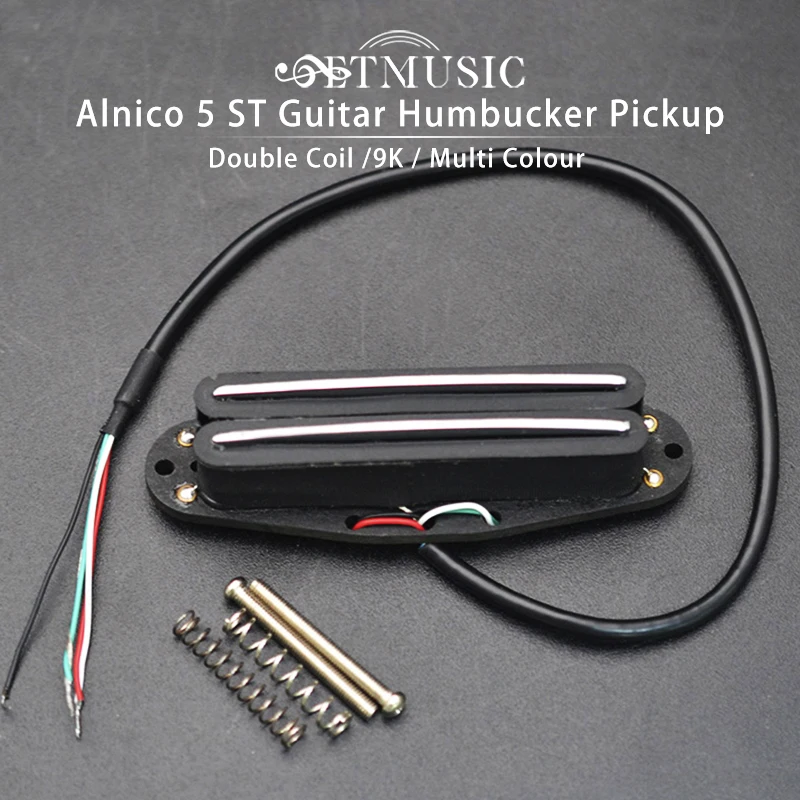 

Alnico 5 Twin Blade Humbucker Mini Double Coil Pickup 9K for ST Single Size Pickup Electric Guitar Parts Multi Colour