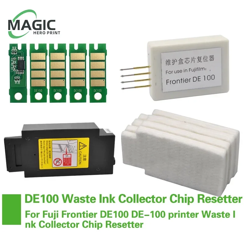 manutencao tanque chip e waste ink pad impressora waste ink collector chip resetter fuji frontier de100 de100 pc pcs pcs 10 pcs 01