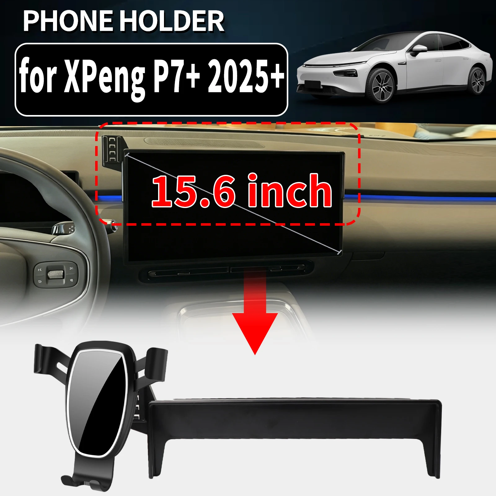 

for XPeng P7+ 2025 2026 2027 Vehicle-Specific Phone Holder Mount Car GPS Stand Easy Fix Auto Accessories