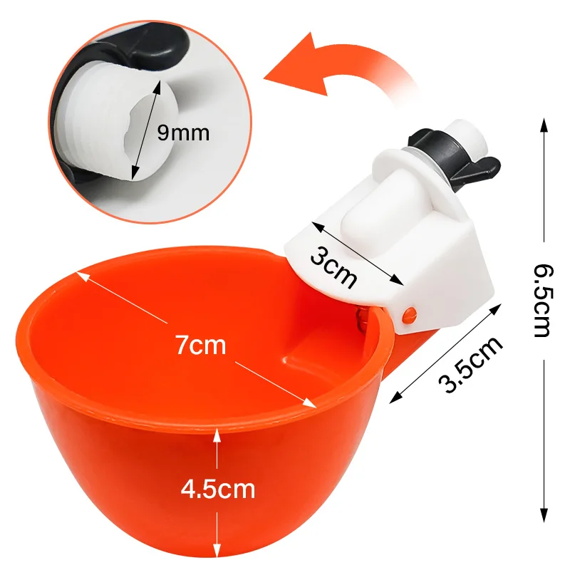 5 Pcs Chicken Drinker Automatic Poultry Drinker Automatic Chicken Drinkers Bowls For Chicken Duck Goose Birds Poultry Water Cup