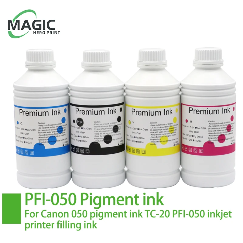 

Compatible 1000ML PFI-050 pigment ink for Canon TC-20 PFI 050 inkjet printer filling ink