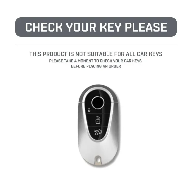 Leather Car Smart Key Cover Case Shell For Mercedes Benz C E S Class W223 W206 C260 C300 S400 S450 S500 Protector Accessories