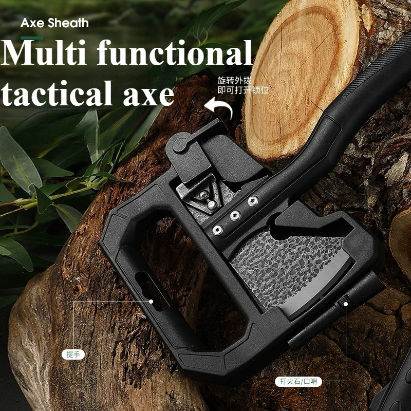 

Camping Tree Cutting Multifunctional Tactical Axe Wilderness Survival Mountain Cutting Axe Outdoor Self-defense EDC Tool