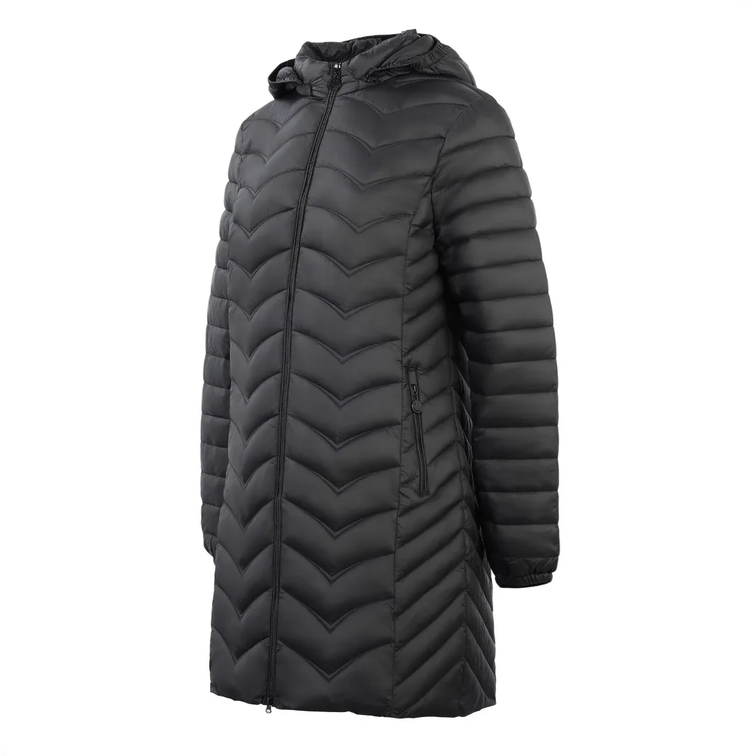 

Autumn Winter New Fashion Medium to Long Women Casual Jacket Versatile Solid Color female Warm Cotton coat