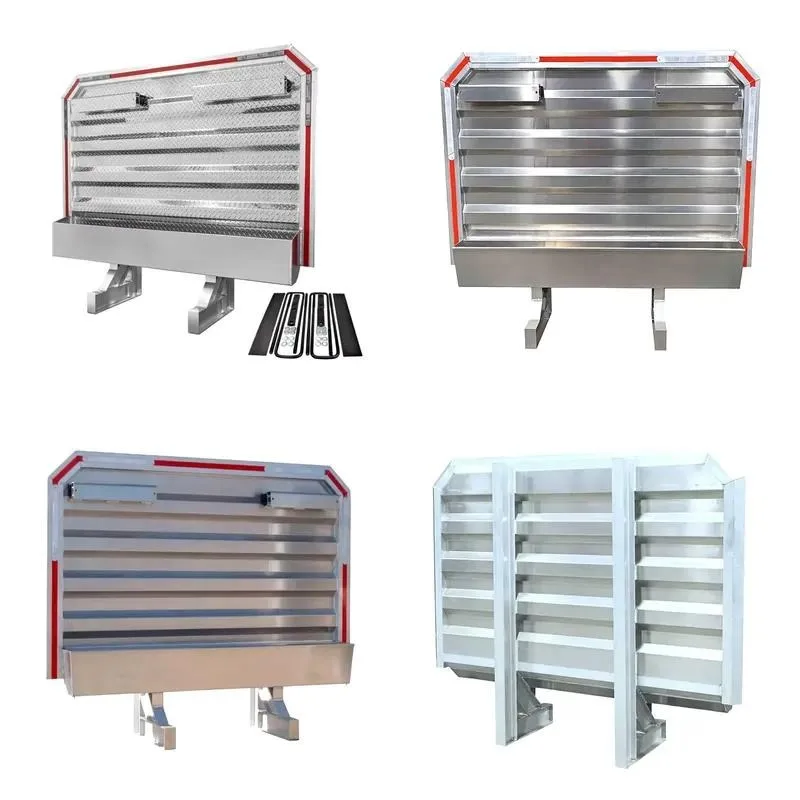 68x80 Aluminum Semi Truck Headache Rack with Middle Door Full Pallet Chain Hanger Vehicle Exterior Accessories
