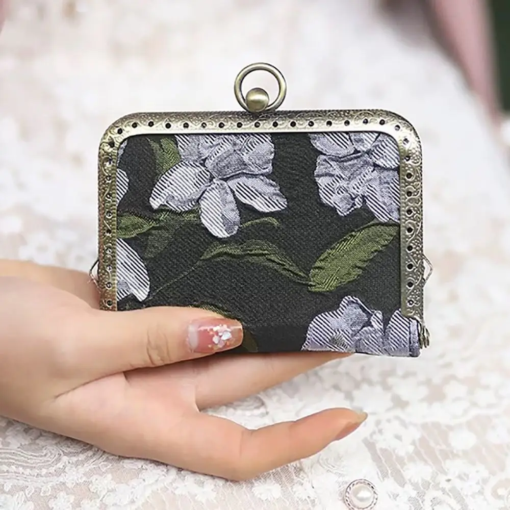 Square Metal Purse Handbag Handles Bag Kiss Clasp Lock Frame Handle DIY Wallet Sewing Hardware Accessories 11cm/13cm