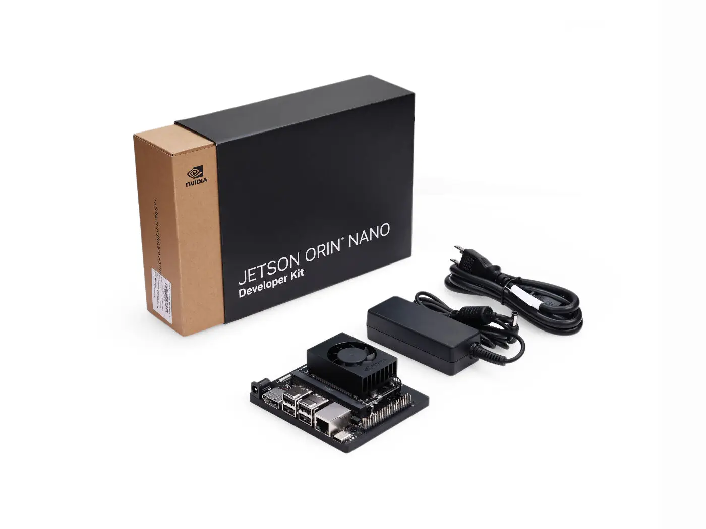 NVIDIA Jetson Orin Nano 8GB Super Kit: 67 TOPS Compact Edge AI Board with Wi-Fi, USB 3.2, and Dual M.2 Slots
