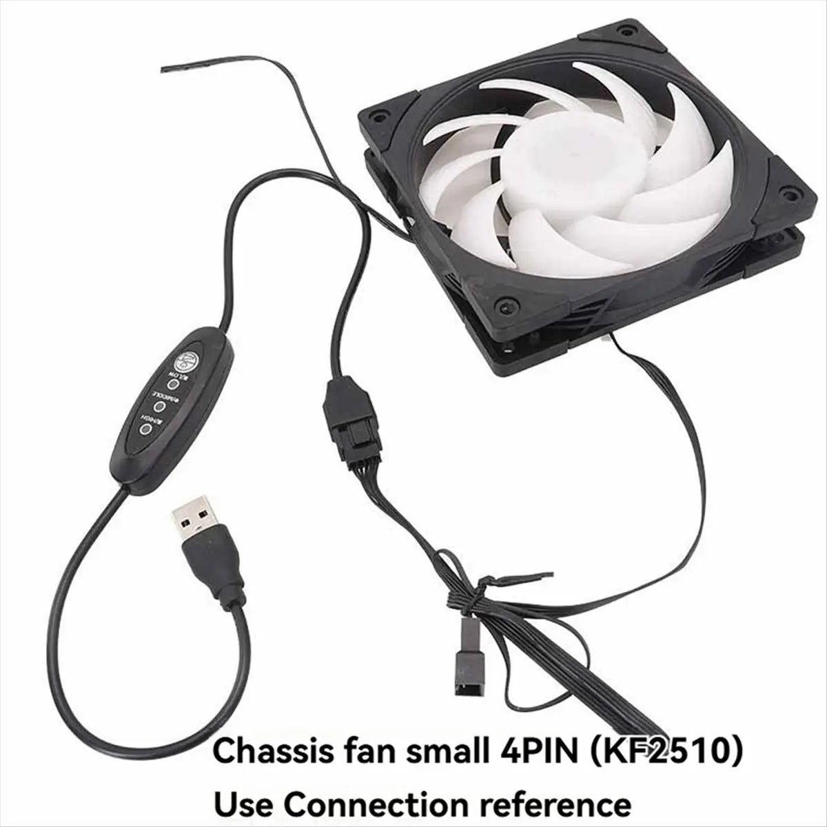 ABAN USB 5V to 12V Boost Fan Cable Adjustable USB to 4 Pin Fan Cable 3 Gears Adjustable Speeds USB to 12V Chassis Fan Cable