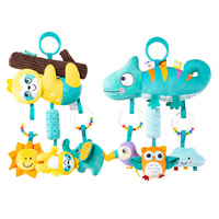 Baby Rattles Toy Babies Stroller Travel Toy Hand Rattles With Cartoon Design Jingle Toy Portable Soft Grip for Newborns Gifts