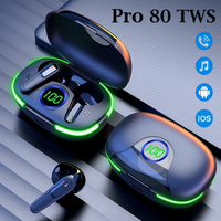 Original Pro80 TWS Touch Control Wireless Headphone Bluetooth 5.1 Earphones Sport Earbuds Music Headset For Iphone Xiaomi phones