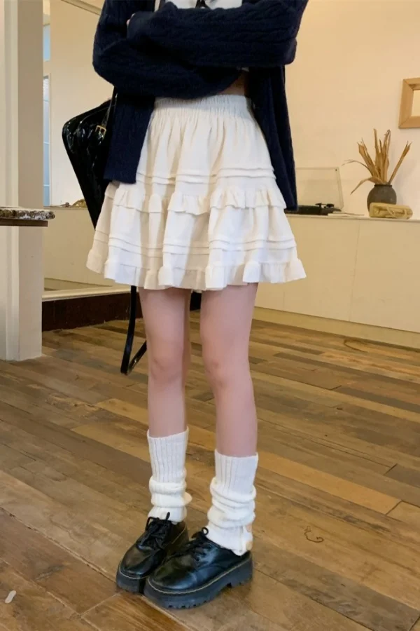 

Юбки женские сетчатые воздушные шары на подтяжках расклешенная юбка для балетной практики ангельские прозрачные полые детали художественные современные молодые леди