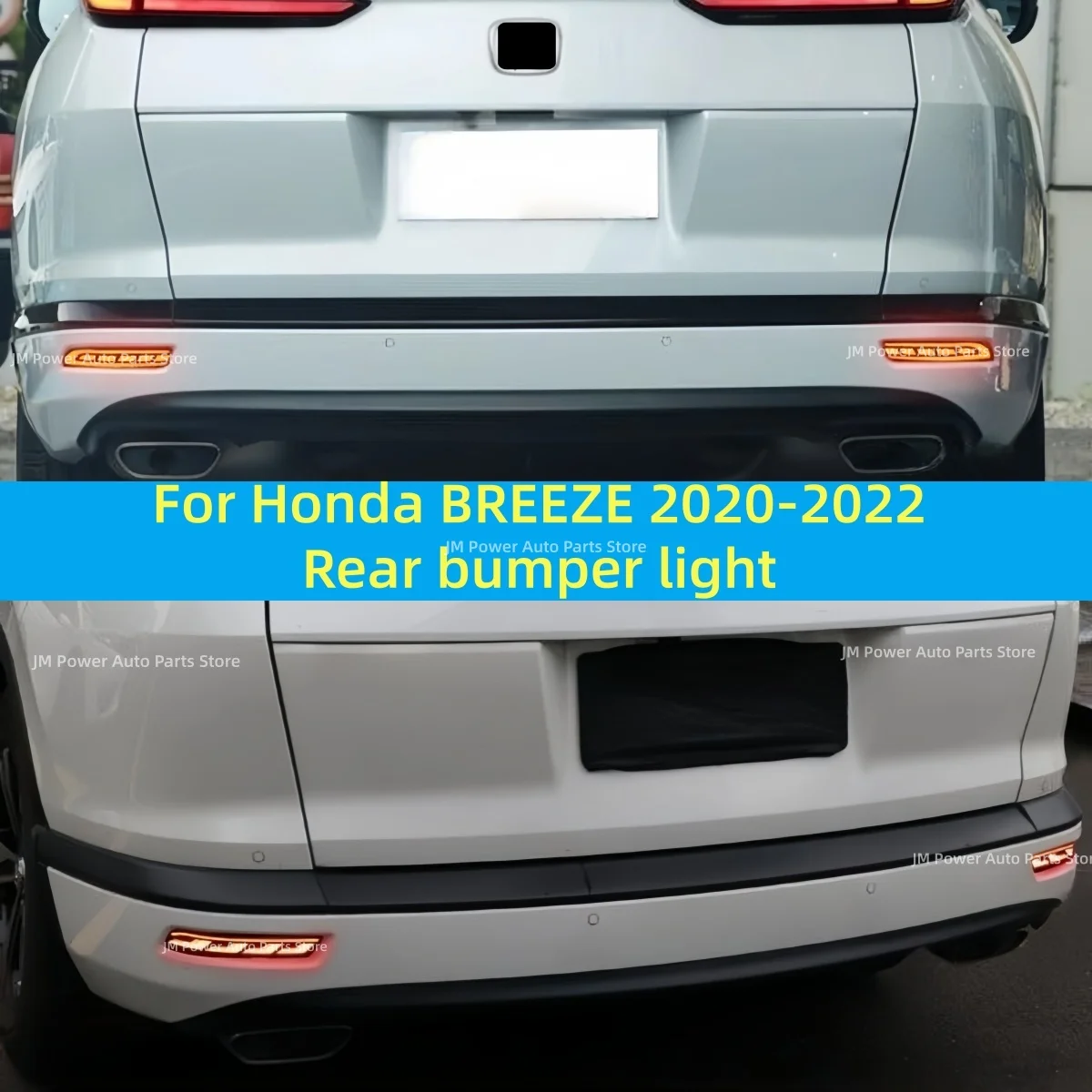 For Honda BREEZE 2020-2022 Rear bumper light Modification Brake light Turn signal Warning light Automobile parts Three functions