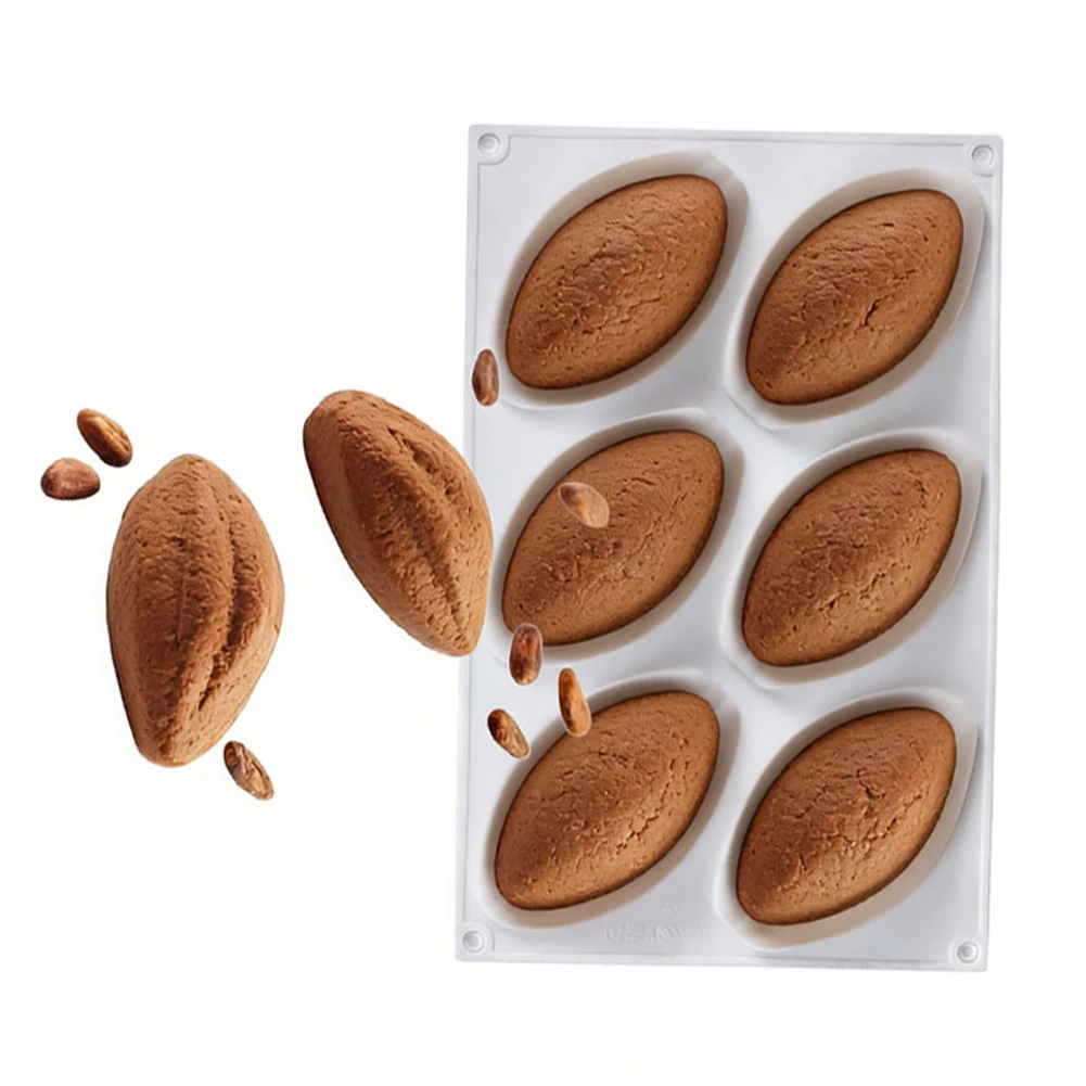 2026 New Tool 6-Cavity Silicone Mold Non-Stick, Baking Tool for Mousse Cake Chocolate Desserts & Olive, Food-Grade Pastry Mold
