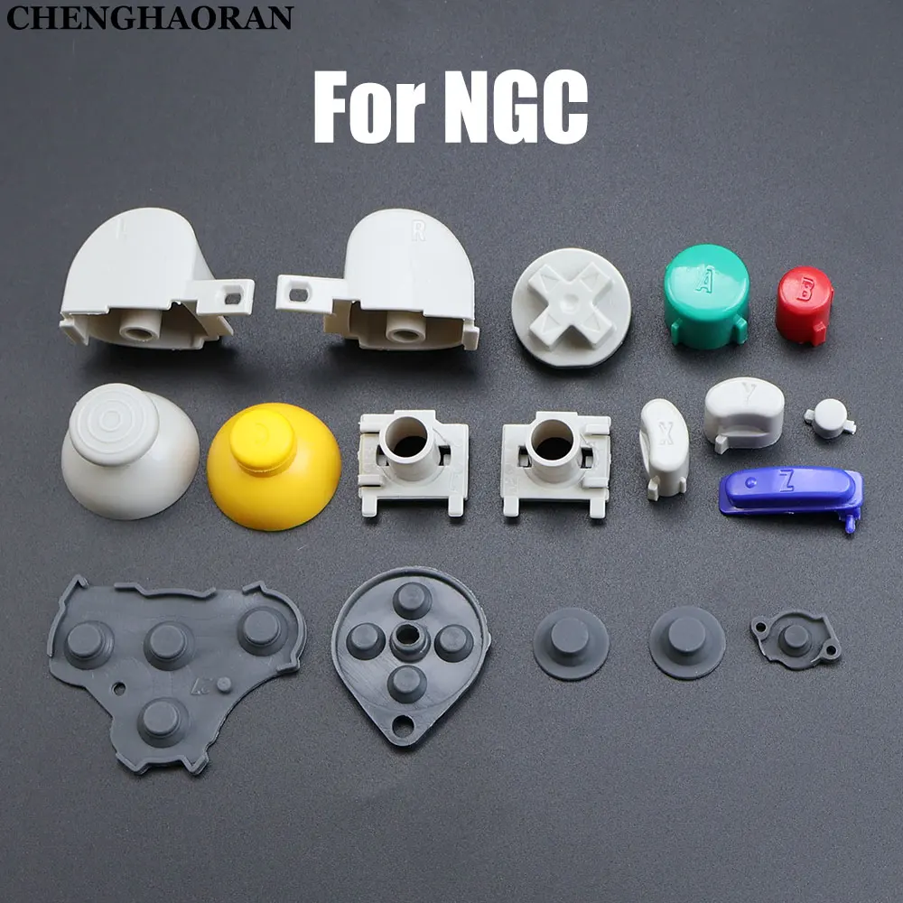 

For Nintend GameCube NGC Controller Rubber Conductive Button Silicone Pad Full Set L R ABXY Z Keypads Power ON OFF Buttons