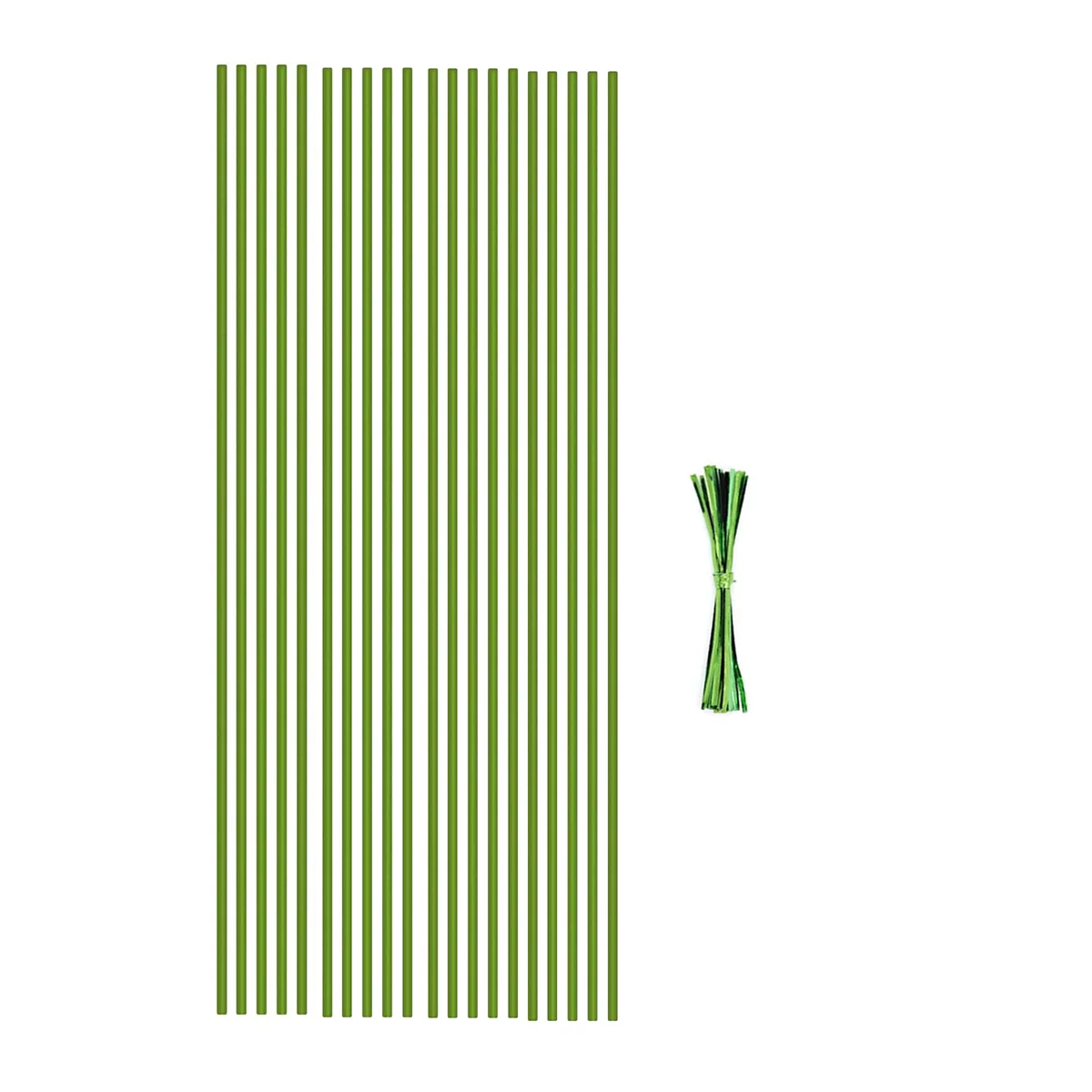 

Plant Stakes,Plant Support Stakes Suitable for Indoor Plants,20Pcs Garden Green Bendable Single Stem Plant