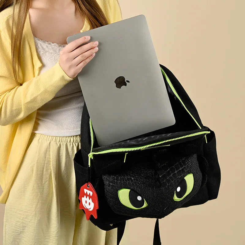 Potdemiel How To Train Your Dragon Toothless Backpack, Tim Bear School Bag, Large Capacity Student Rucksack Casual Travel Daypac view 4