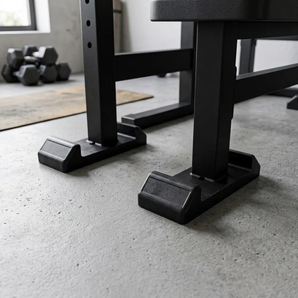 Rubber Pads for Treadmill Support Feet and Exercise Equipment Bases to Reduce Transmission of Vibration to Surrounding Areas