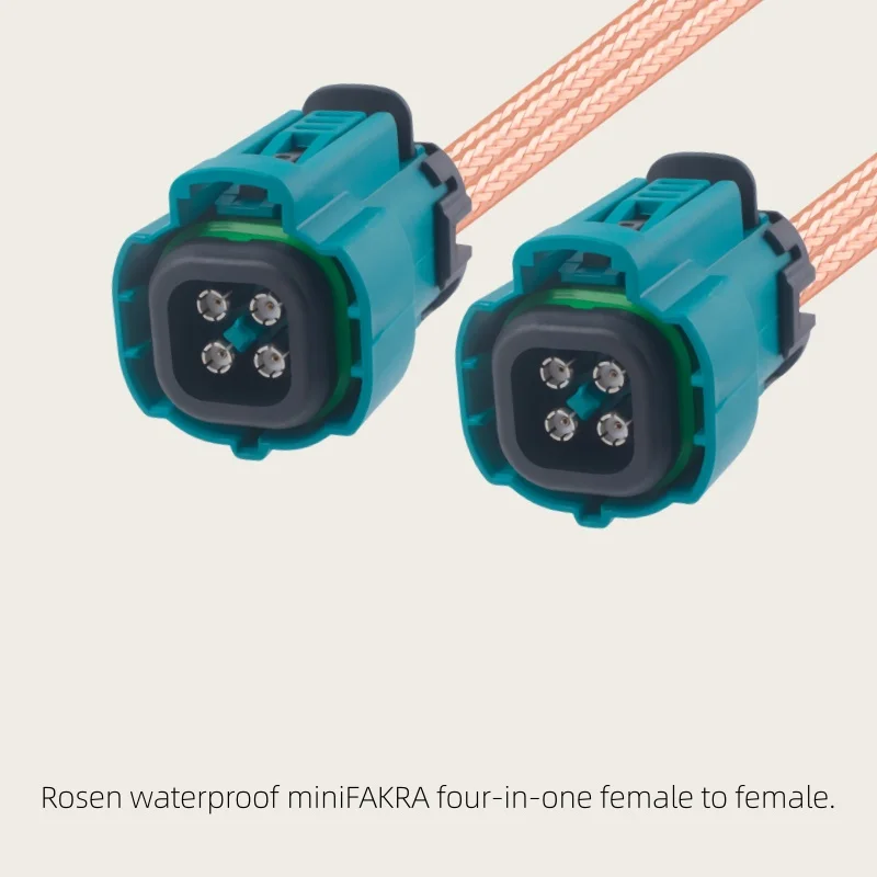 Rosen Waterproof Mini-Fakra 4-in-1 SMA/FAKRA Male-Female RG316 Cable for Secure Connectivity