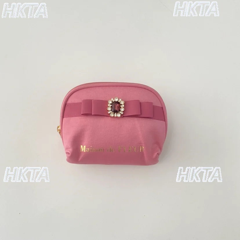 

Japanese Style New Cute Gemstone Diamond Bowknot Shell Bag Tissue Handbag Women Sweet Girl Storage Makeup Bag Cases