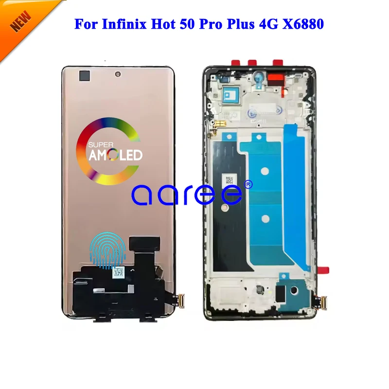 6.78' AMOLED Display LCD Screen Original For Infinix Hot 50 Pro Plus 4G X6880 LCD Screen Touch Digitizer Assembly