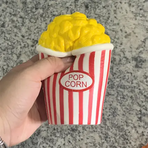 5.1in Home Cinema Game Bucket Popcorn Shooting Prop Golden Corn Simulation Food Model Ultra Slow Rebound Mud Toy Kitchen Display