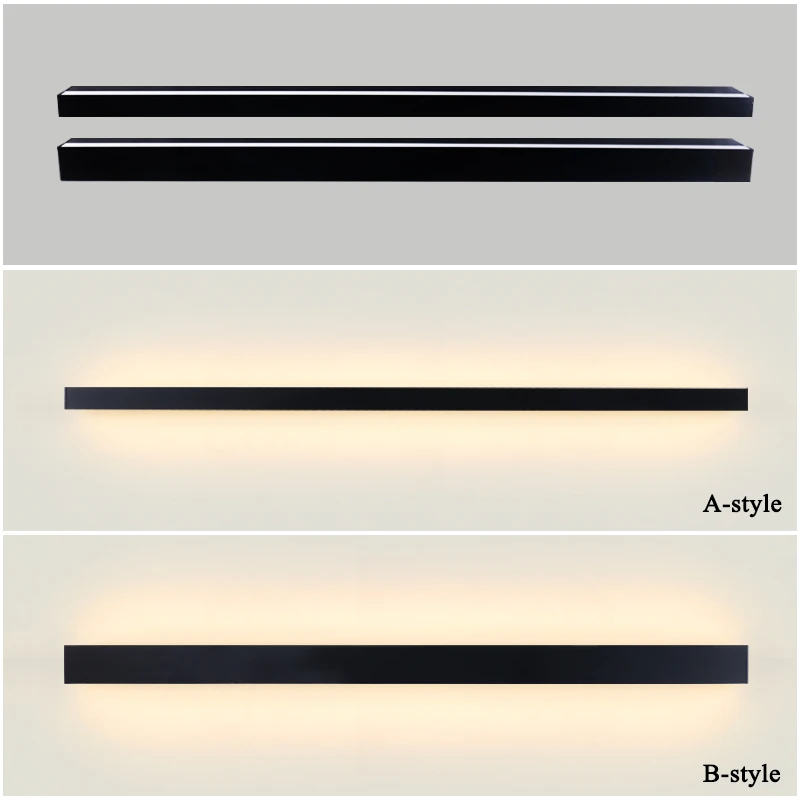 Imagem -04 - Impermeável Long Strip Led Lâmpada de Parede Moderna Luz de Parede Interior e Exterior Garden Porch Living Room Background Ip65 150cm