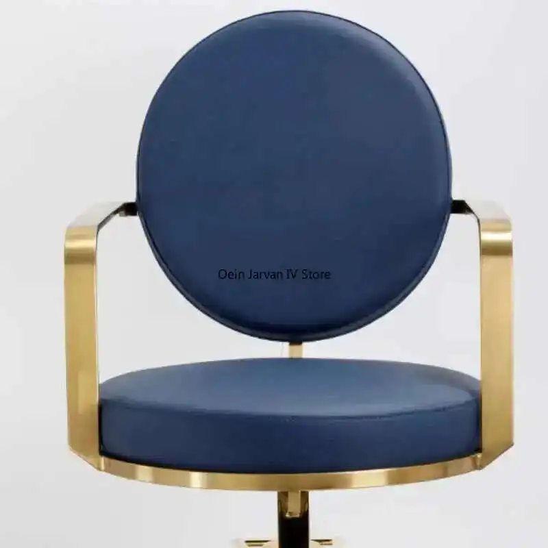 كراسي حلاقة بسيطة من الفولاذ المقاوم للصدأ لصالونات التجميل الحديثة كراسي حلاقة فاخرة قابلة للرفع أثاث Cadeira De Barbeiro