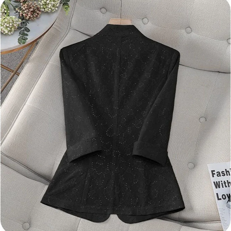 2026 New Spring Suit Coat Autumn Seven Quarter Sleeve Suit Jacket Women's Suit Blazer Casual Versatile Fashion Thin Top