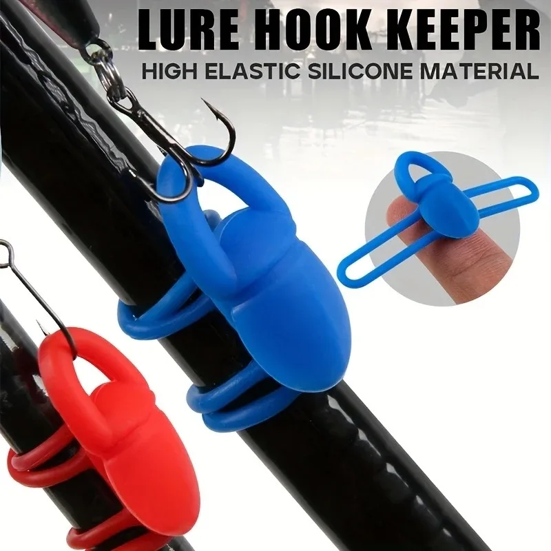 5pcs/bag High Elasticity Silicone Fishing Bait Hook Fixer Lightweight …Anti-Slip Fishing Rod Hook Clip